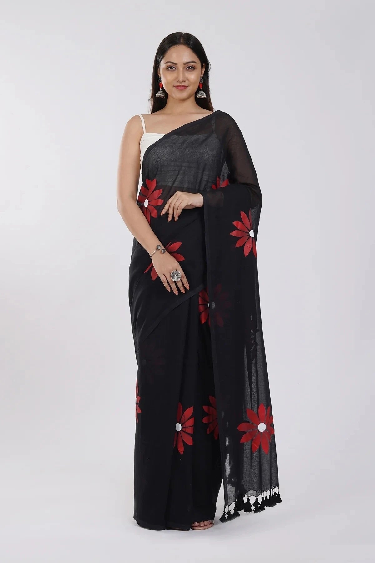 Floral Print Handloom Pure Cotton Saree