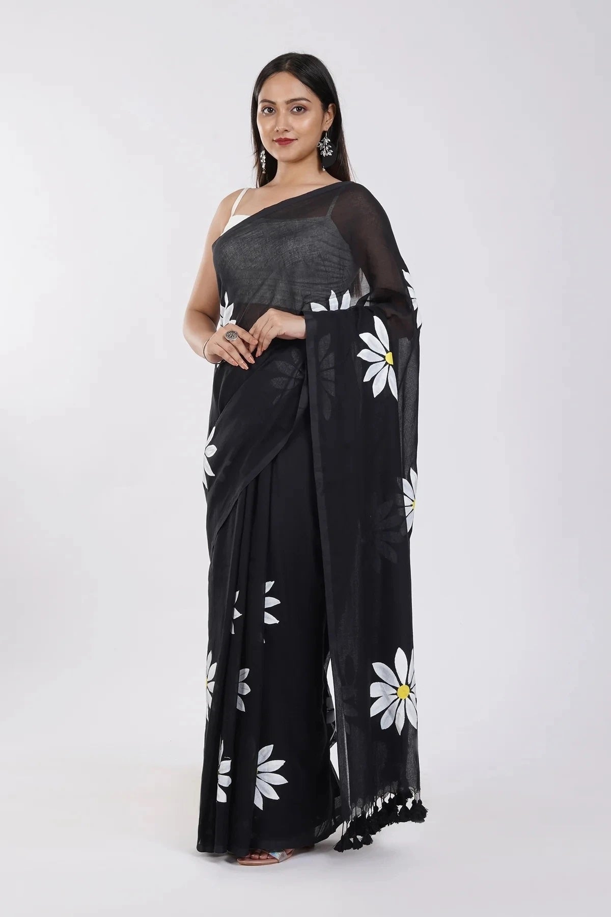 Floral Print Handloom Pure Cotton Saree