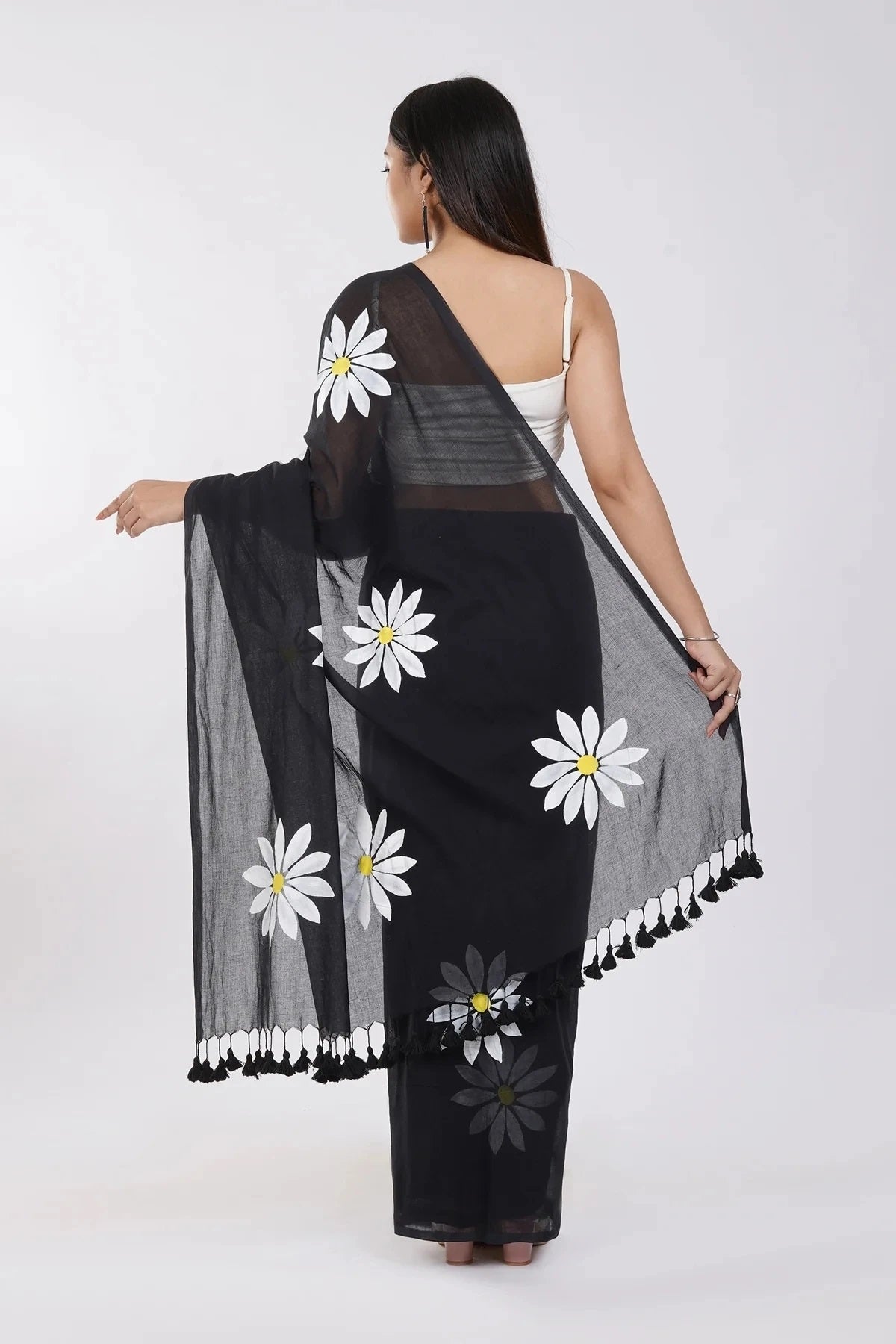 Floral Print Handloom Pure Cotton Saree