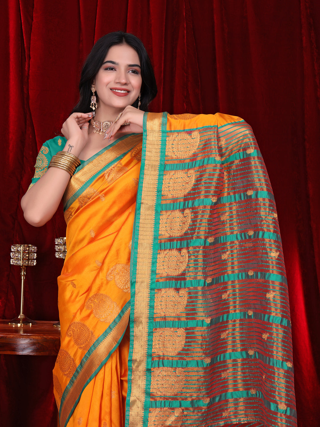 Ready to Wear Jacquard Pure Silk Saree