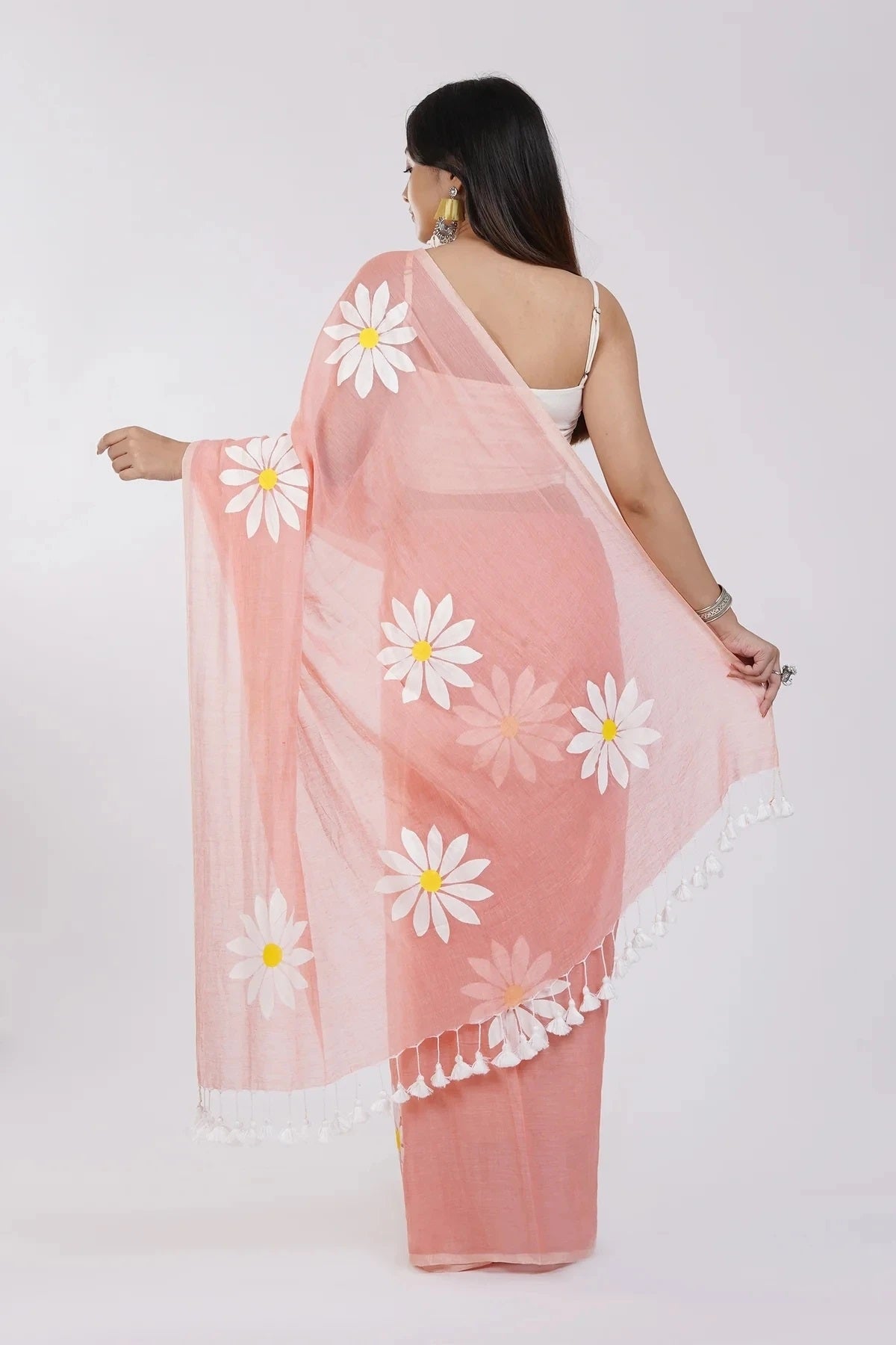 Floral Print Handloom Pure Cotton Saree
