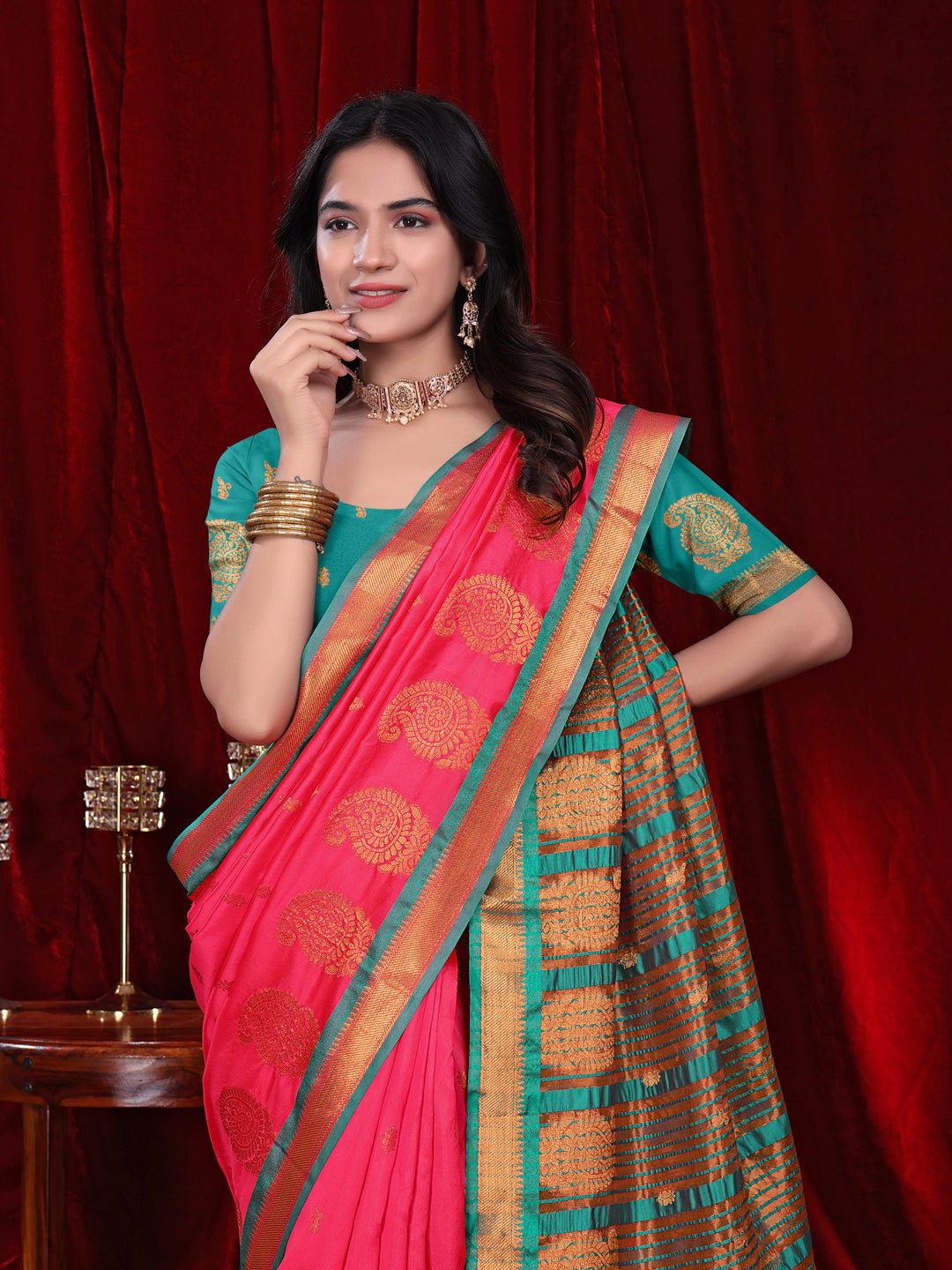 Ready to Wear Jacquard Pure Silk Saree