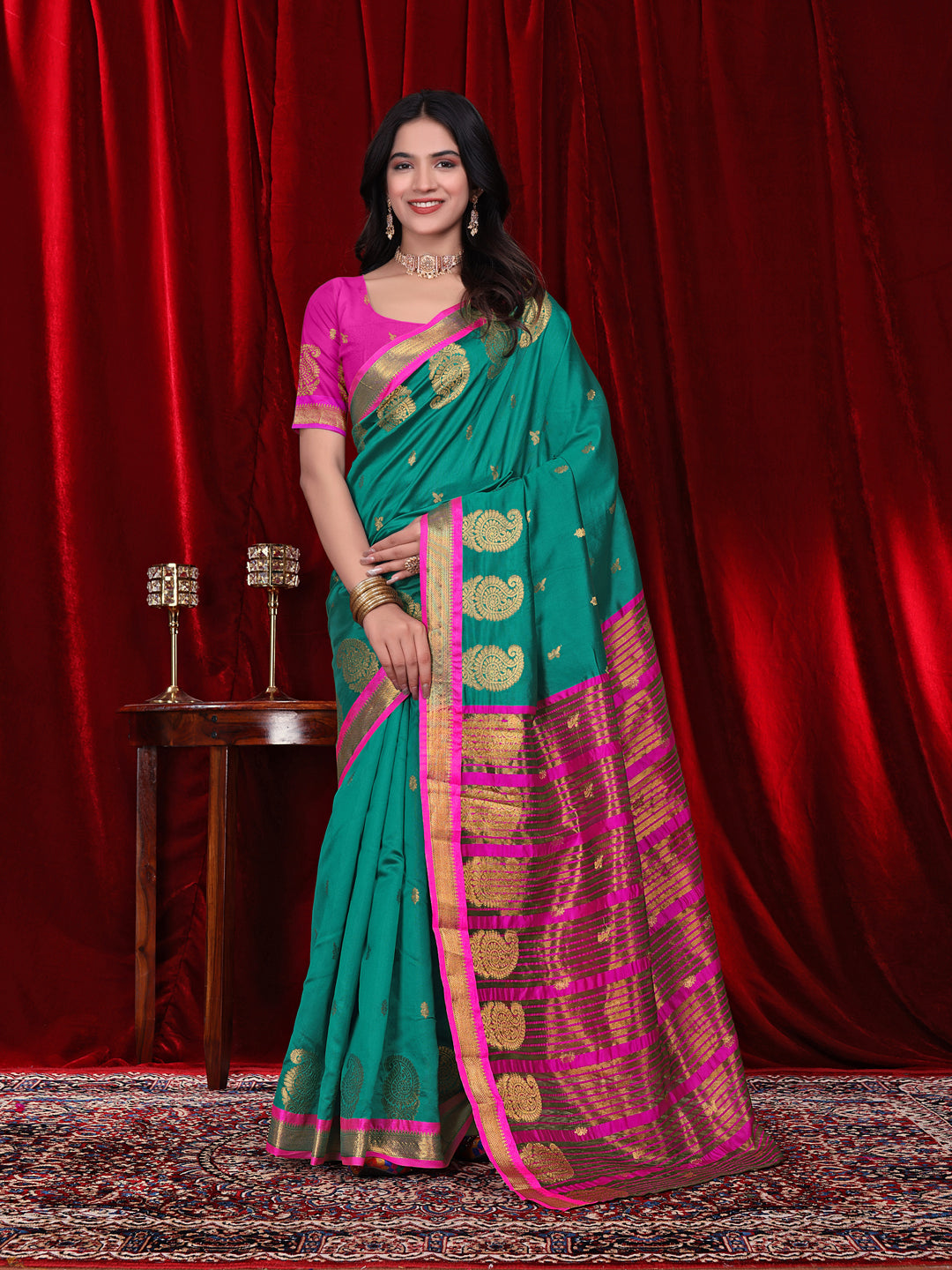 Ready to Wear Jacquard Pure Silk Saree