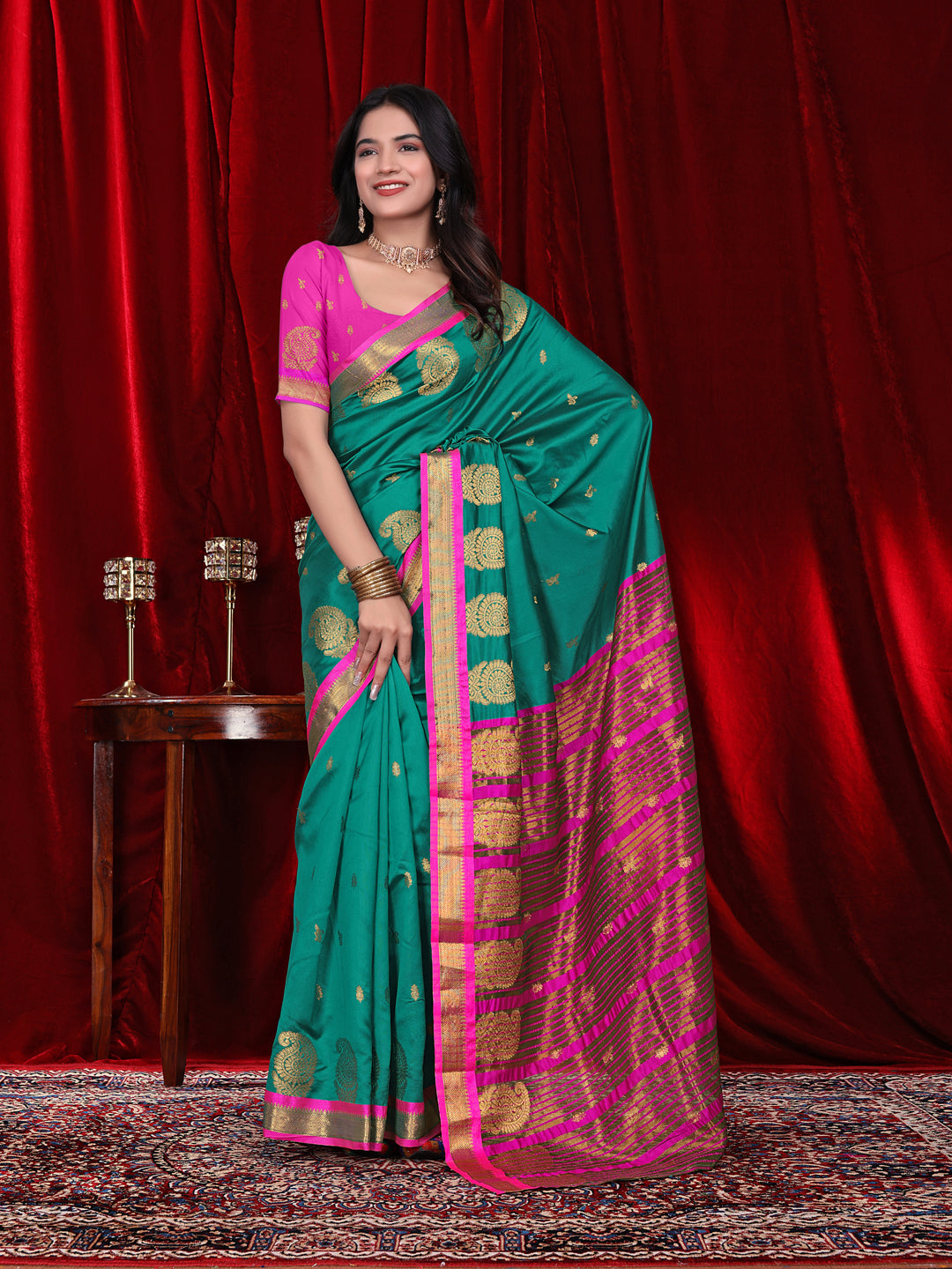 Ready to Wear Jacquard Pure Silk Saree