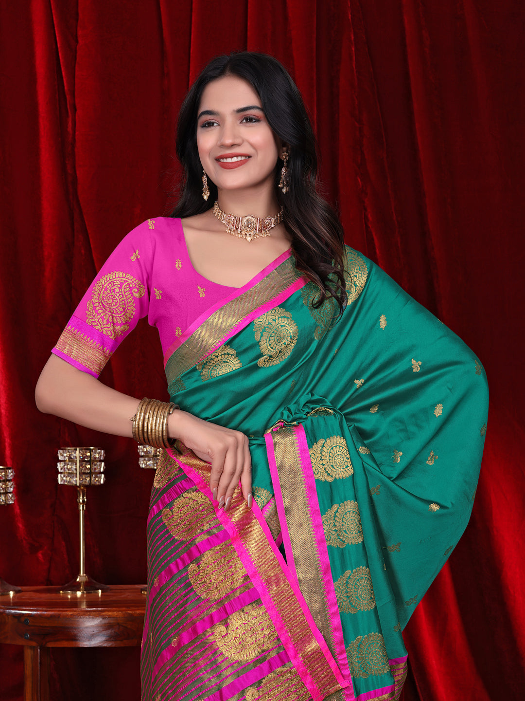 Ready to Wear Jacquard Pure Silk Saree