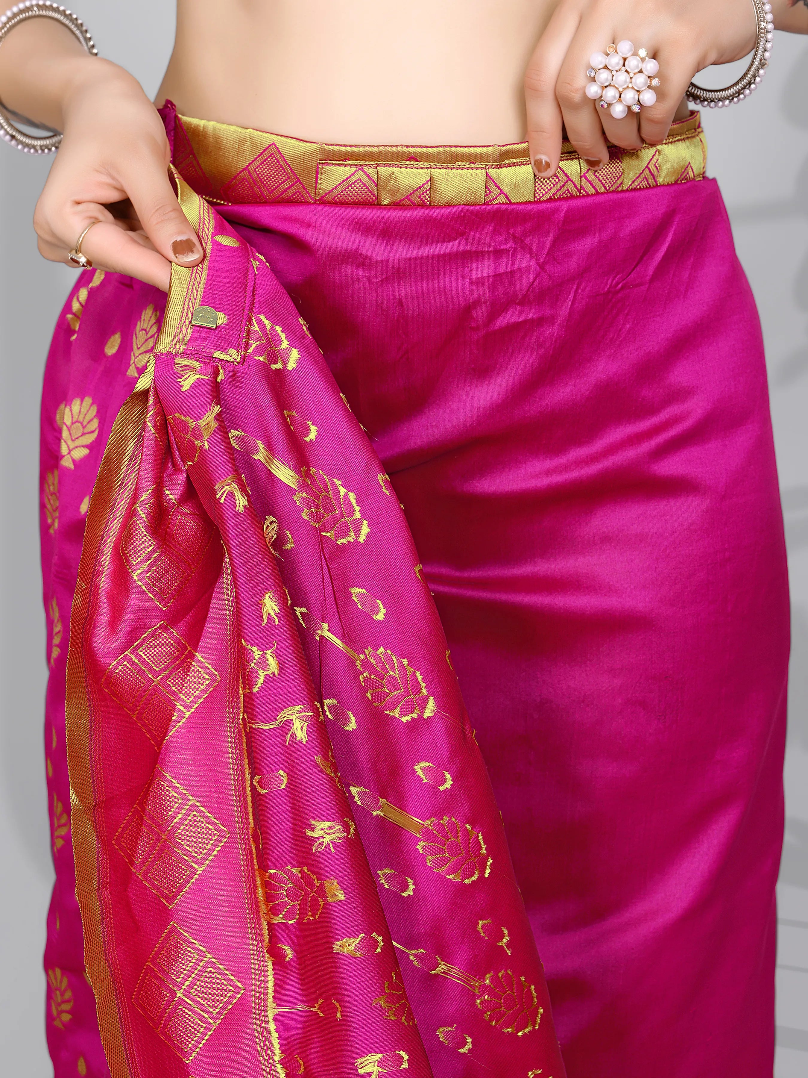 Ready to Wear Woven Banarasi Jacquard Pure Silk Saree
