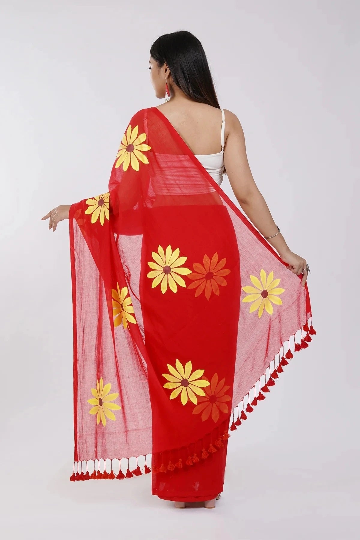Floral Print Handloom Pure Cotton Saree