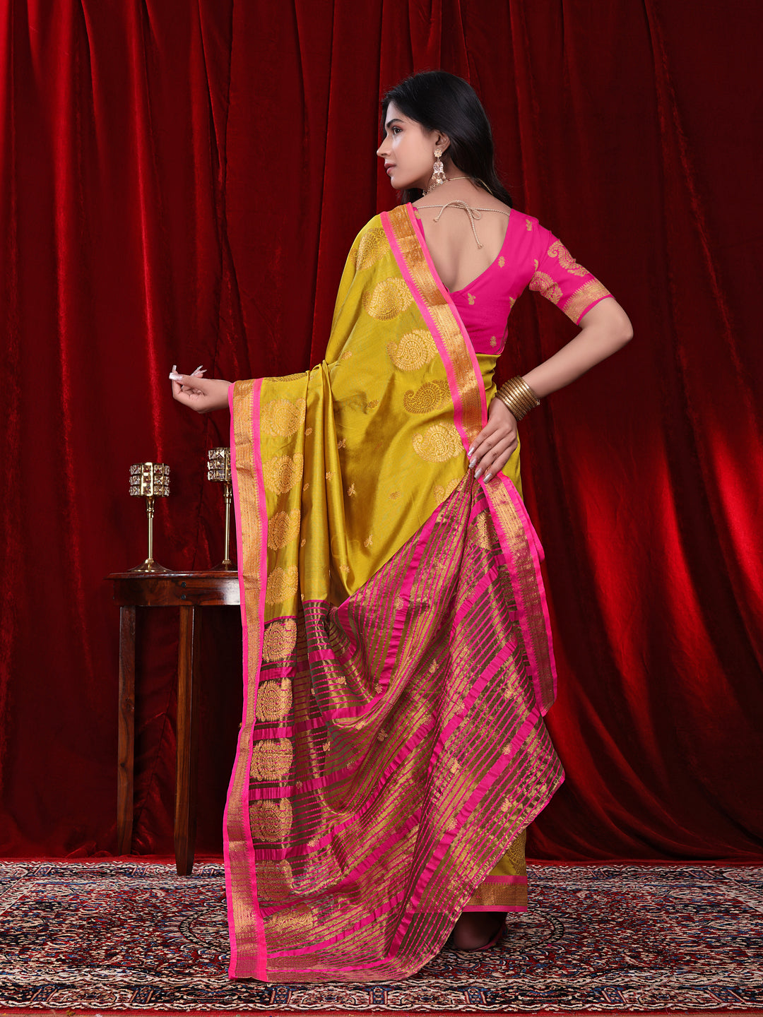 Ready to Wear Jacquard Pure Silk Saree