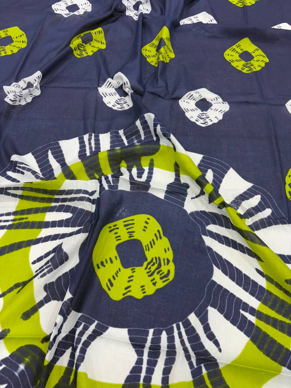 Mulmul Cotton Tie-dye Printed Saree