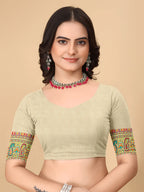 Pionex kashmiri pashmina patola litchi cotton silk saree