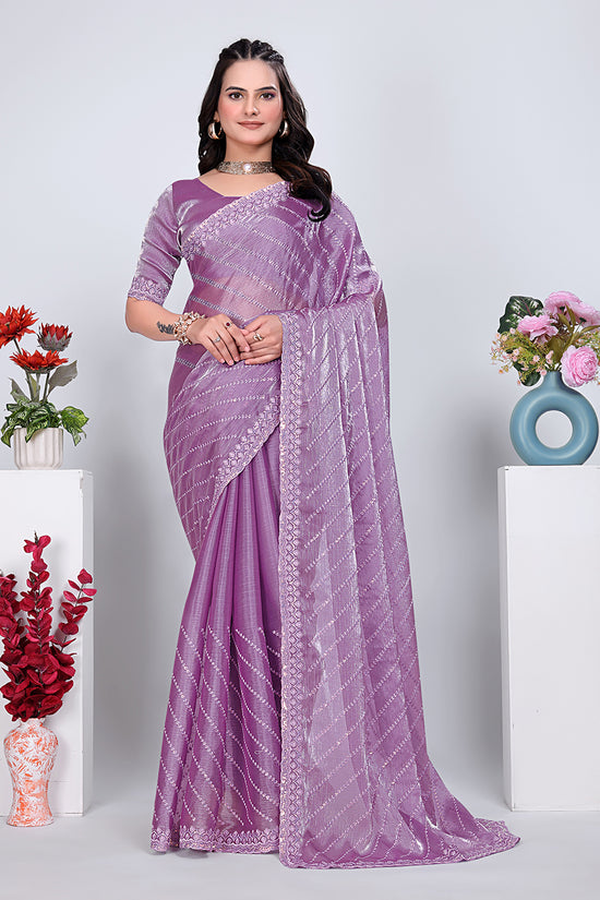 Jimmy Chu Embroidered sequins Saree