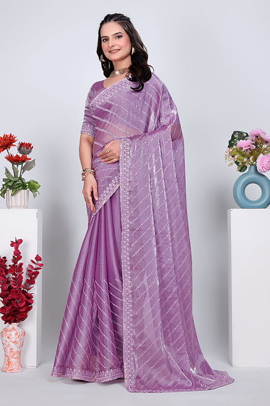 Jimmy Chu Embroidered sequins Saree