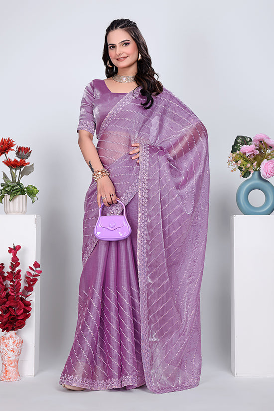 Jimmy Chu Embroidered sequins Saree