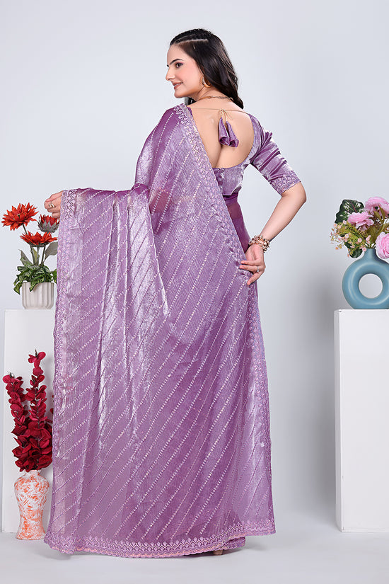 Jimmy Chu Embroidered sequins Saree