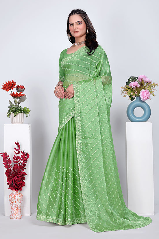 Jimmy Chu Embroidered sequins Saree