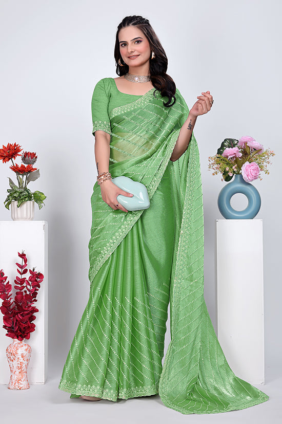 Jimmy Chu Embroidered sequins Saree