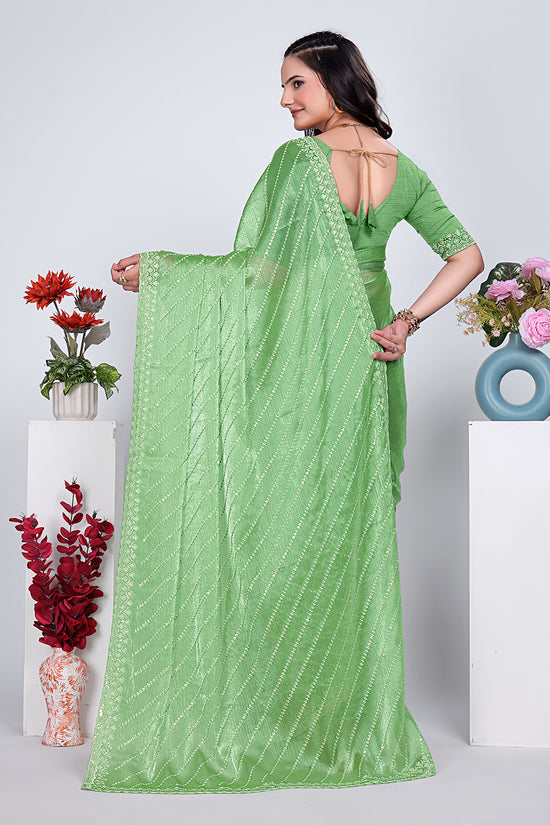 Jimmy Chu Embroidered sequins Saree