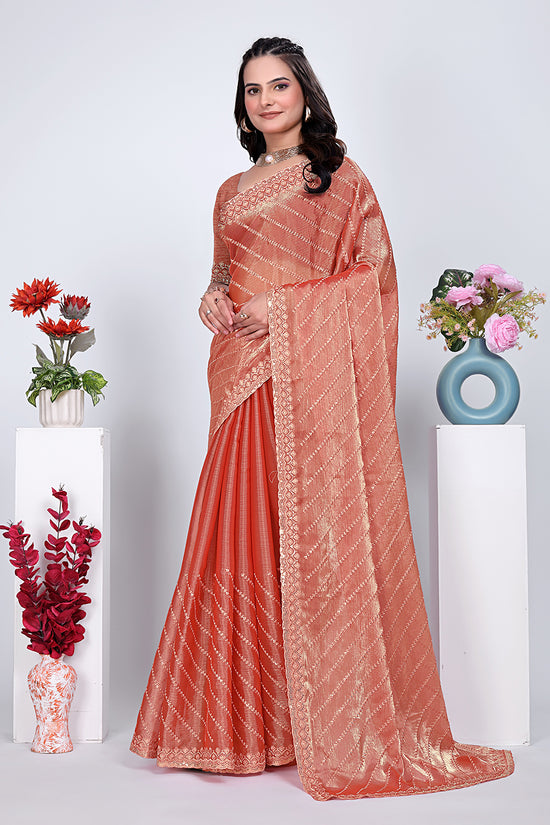 Jimmy Chu Embroidered sequins Saree