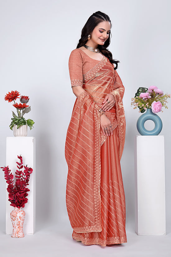 Jimmy Chu Embroidered sequins Saree