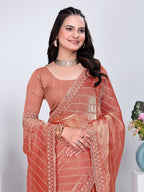 Jimmy Chu Embroidered sequins Saree