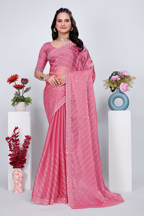 Jimmy Chu Embroidered sequins Saree