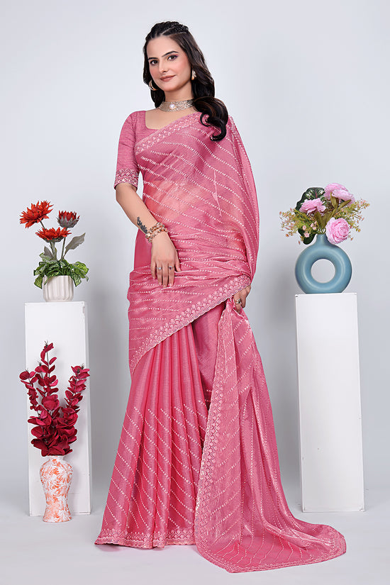 Jimmy Chu Embroidered sequins Saree