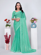 Jimmy Chu Embroidered sequins Saree