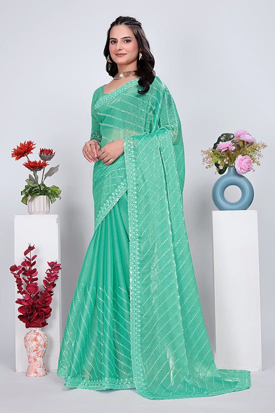 Jimmy Chu Embroidered sequins Saree