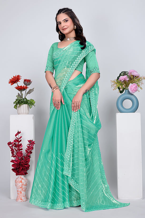 Jimmy Chu Embroidered sequins Saree