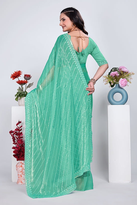 Jimmy Chu Embroidered sequins Saree