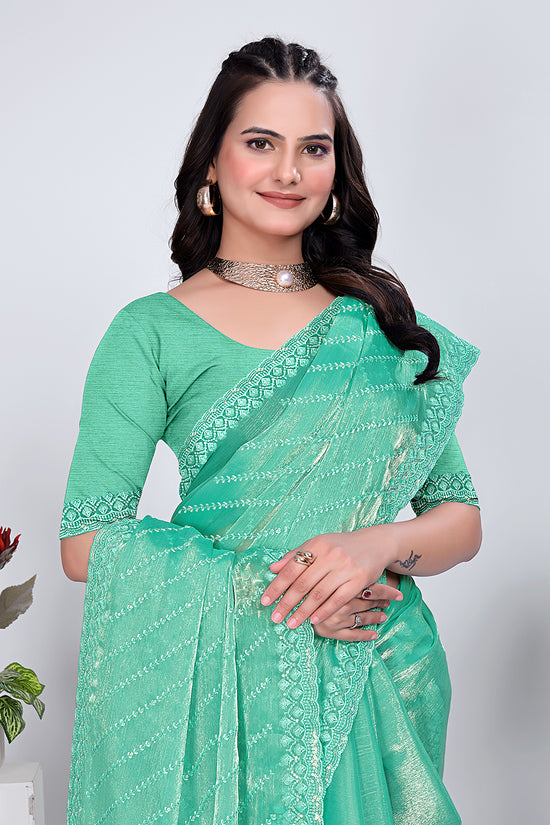 Jimmy Chu Embroidered sequins Saree