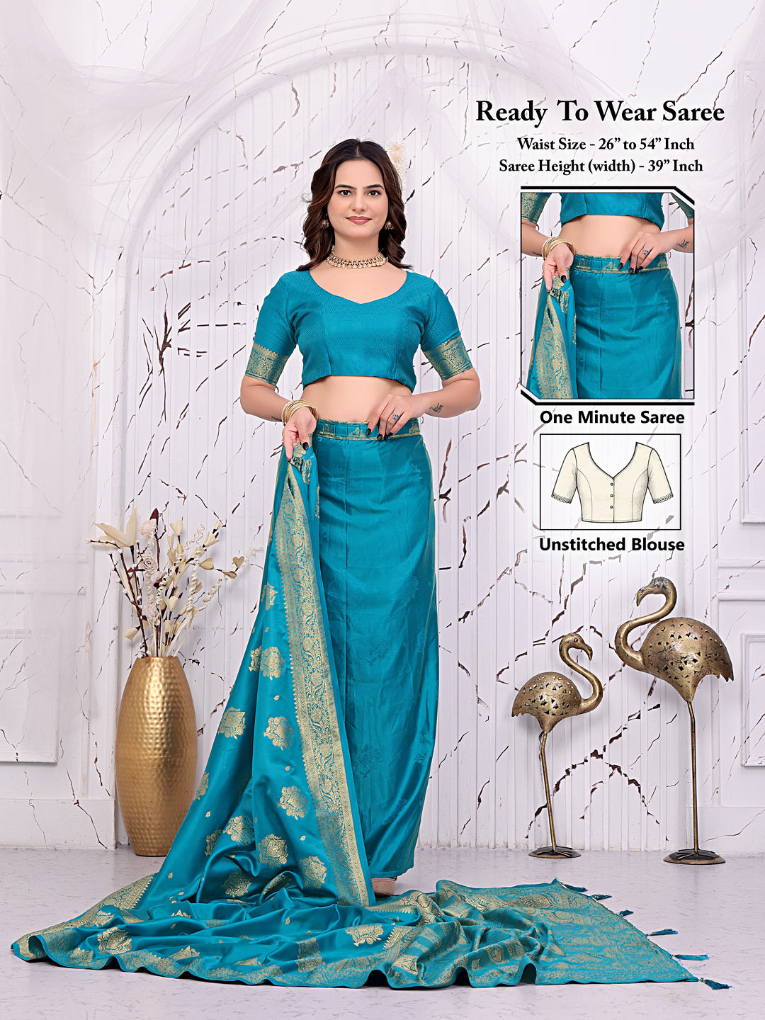 Ready-to-Wear Banarasi Pure Silk Saree