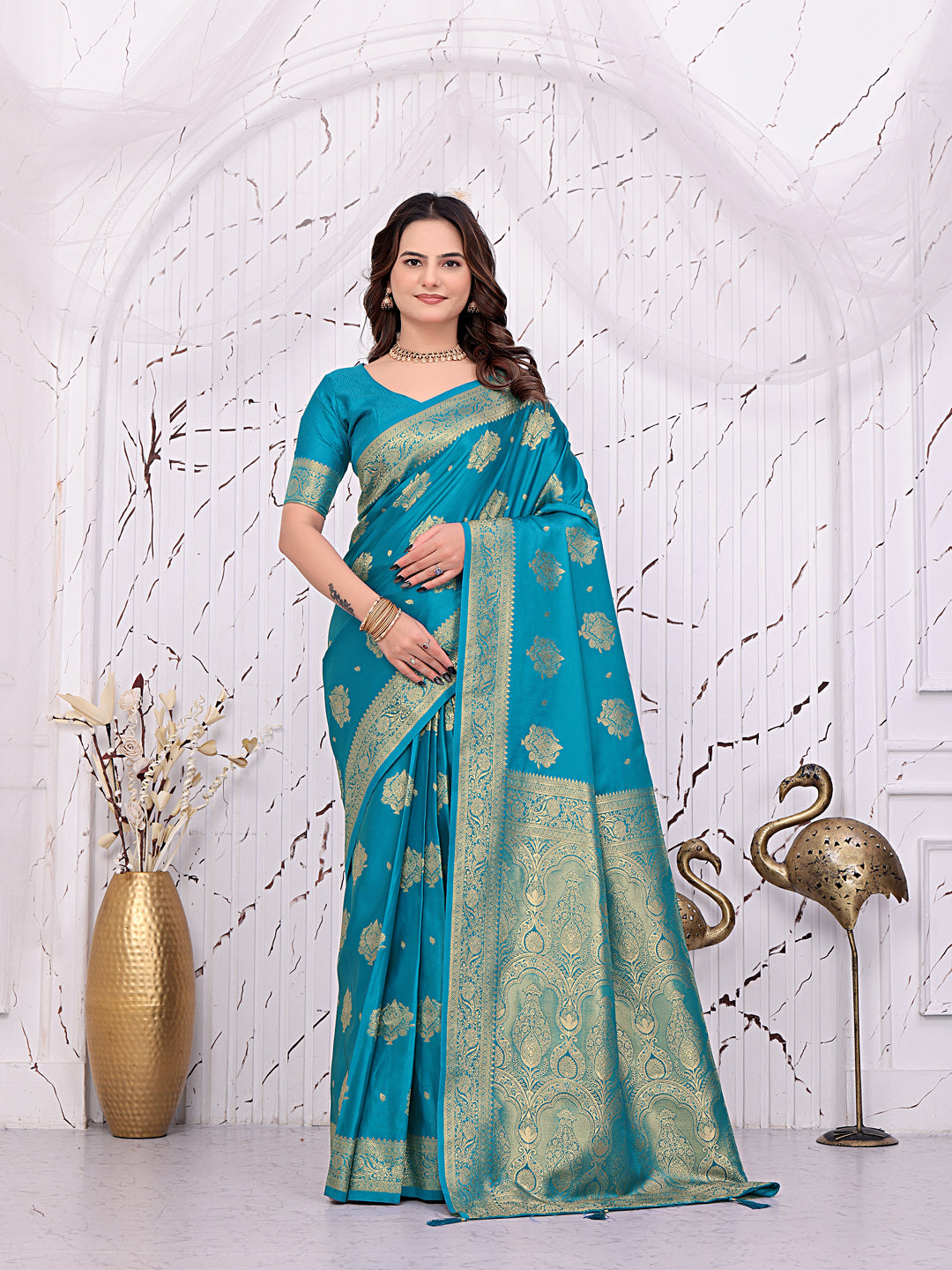 Ready-to-Wear Banarasi Pure Silk Saree