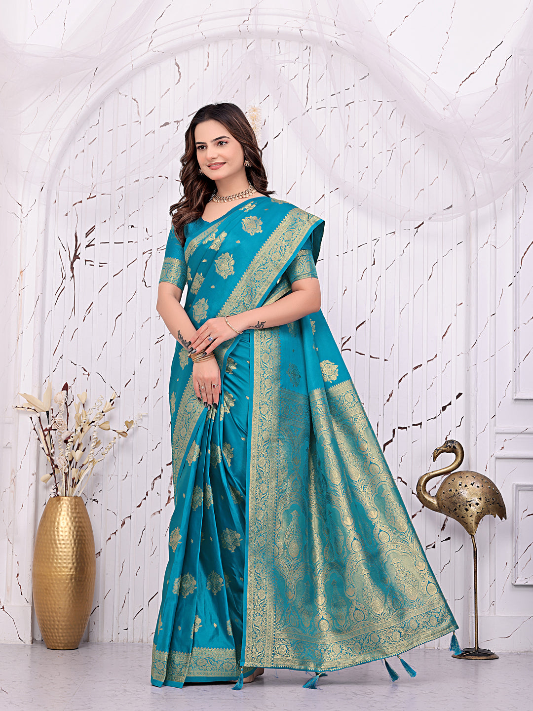 Ready-to-Wear Banarasi Pure Silk Saree