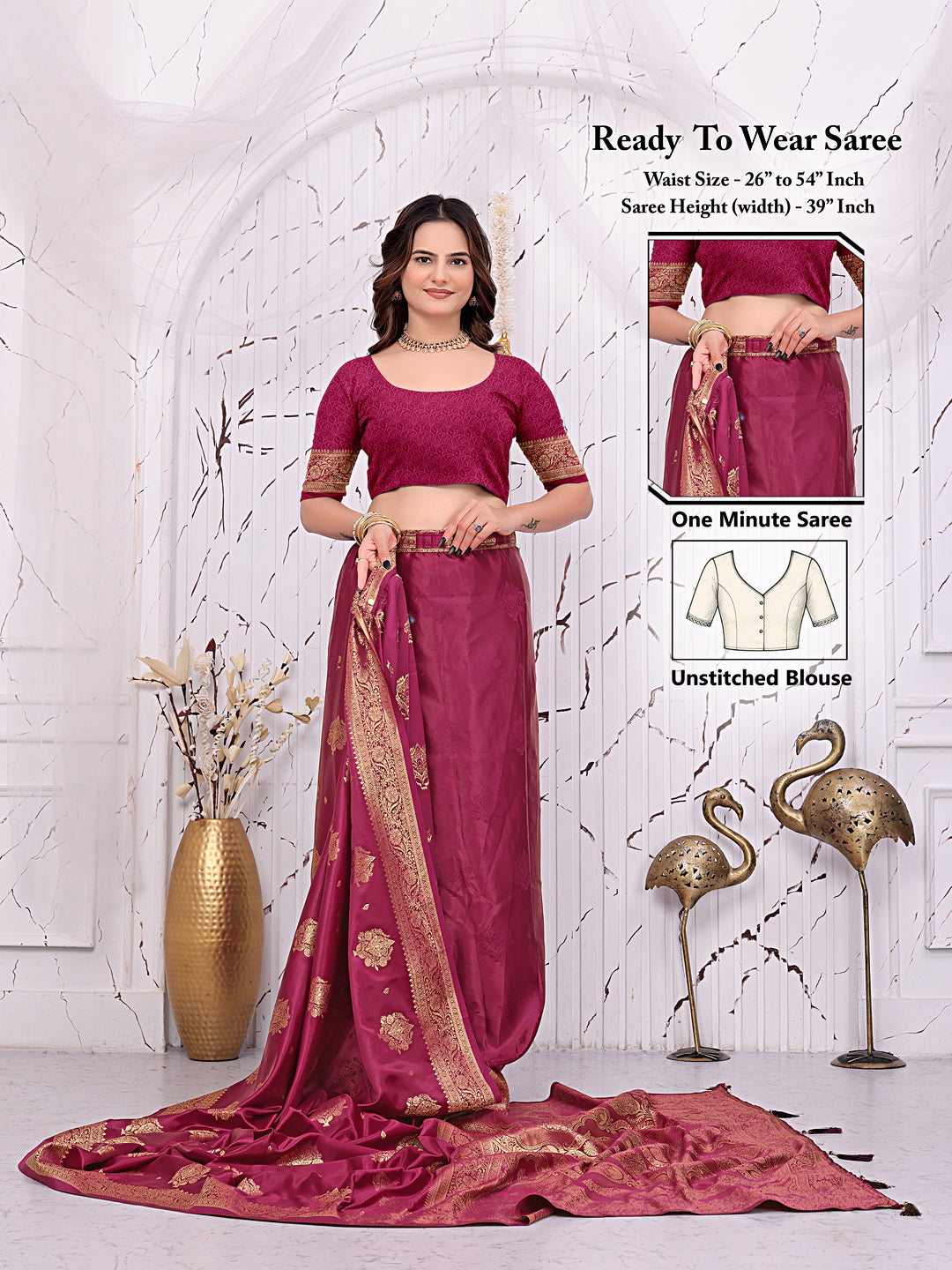 Ready-to-Wear Banarasi Pure Silk Saree