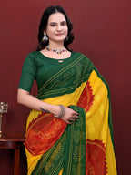 Ready to Wear Bandhani Print Simmer Silk Saree