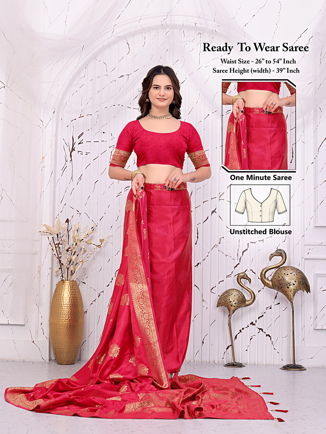Ready-to-Wear Banarasi Pure Silk Saree