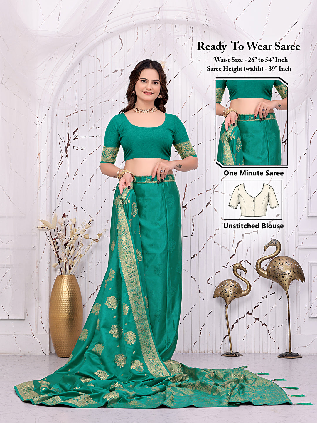 Ready-to-Wear Banarasi Pure Silk Saree