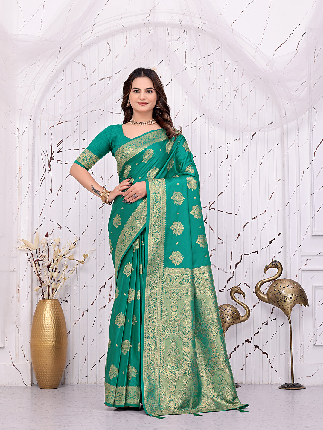 Ready-to-Wear Banarasi Pure Silk Saree