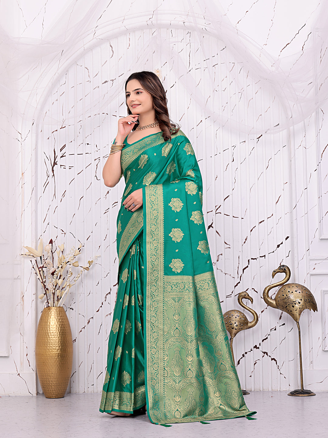 Ready-to-Wear Banarasi Pure Silk Saree