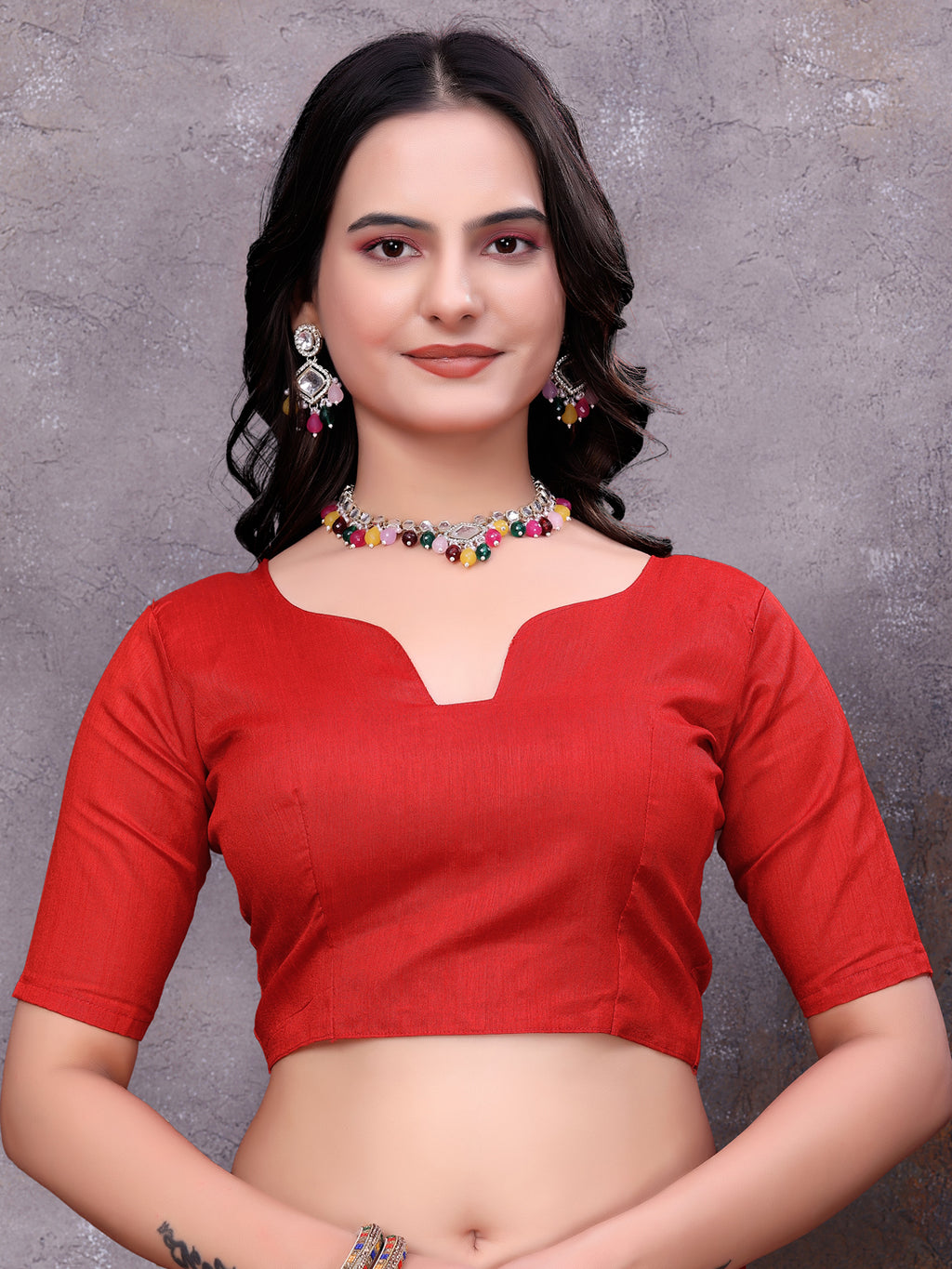 Ready-to-Wear Saree Floral Leaf Print Simmer Silk Saree