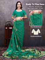 Ready to Wear Banarasi Jacquard Silk Saree with Gold Zari Woven Work