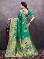 Ready to Wear Banarasi Jacquard Silk Saree with Gold Zari Woven Work