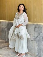 Premium Satin Ethnic Suit with Embroidered Dupatta