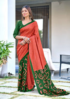 Block Printed Mulmul Cotton Saree
