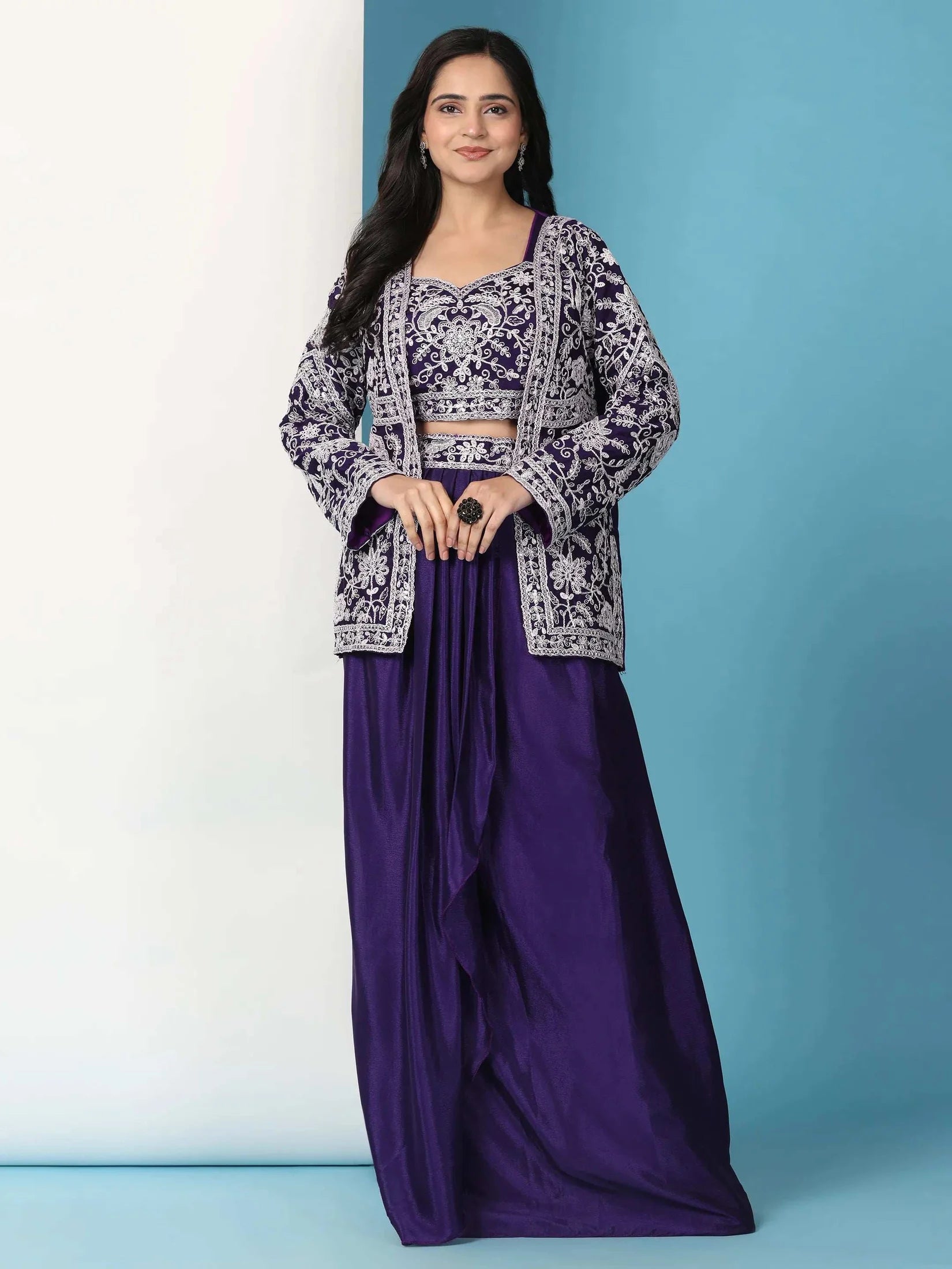 Trendy Party Wear Koti and Sarara