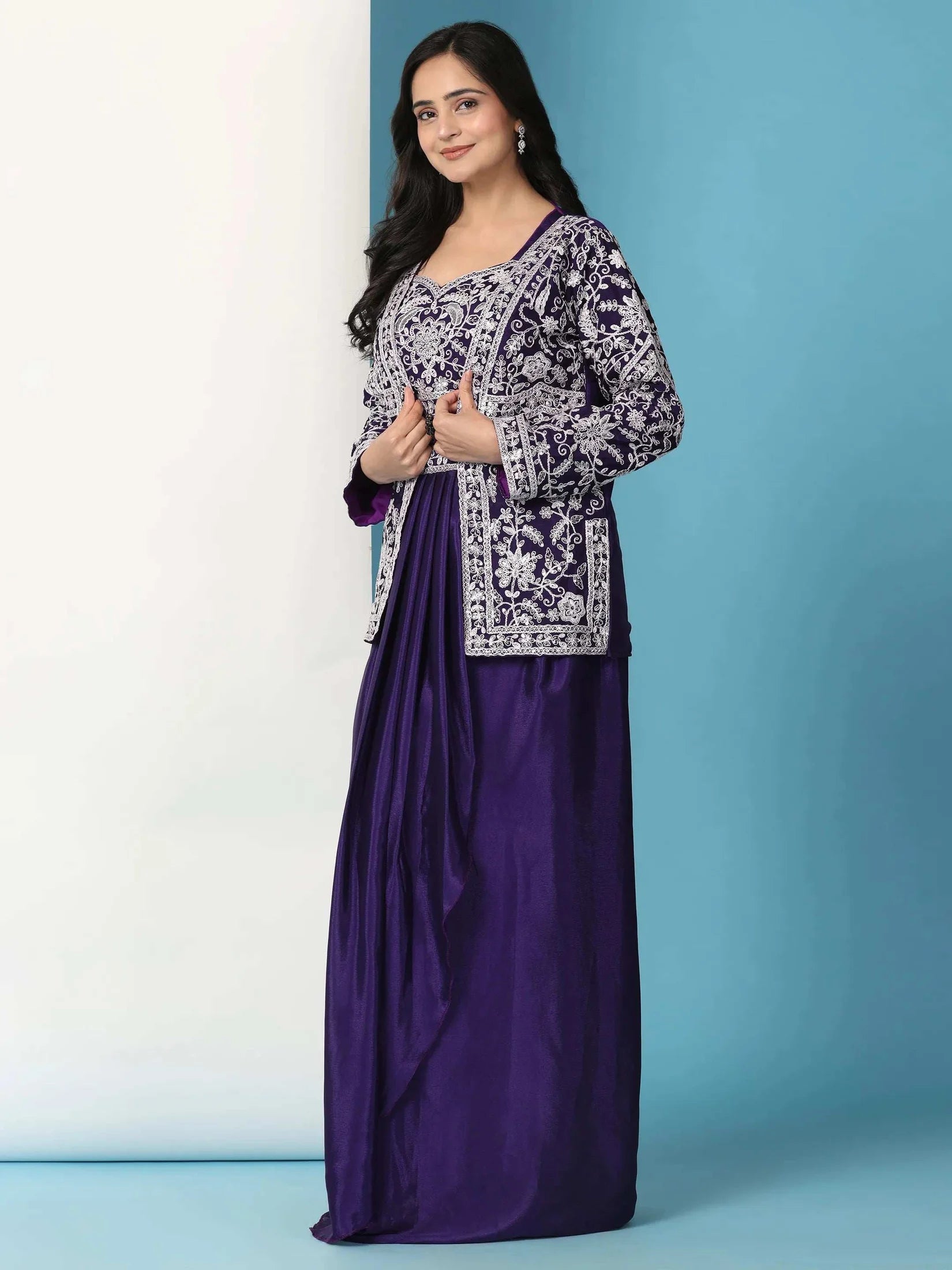 Trendy Party Wear Koti and Sarara