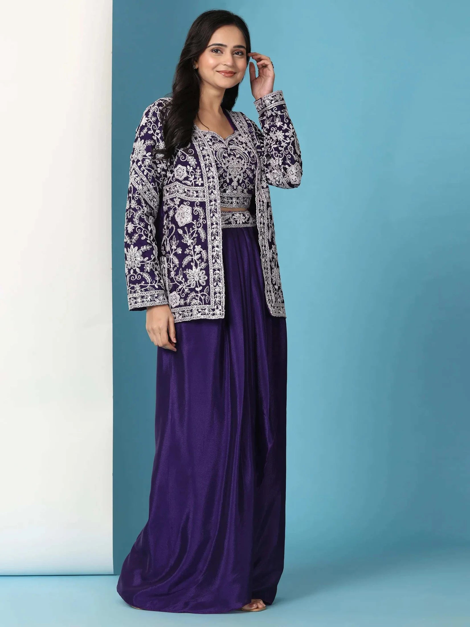 Trendy Party Wear Koti and Sarara