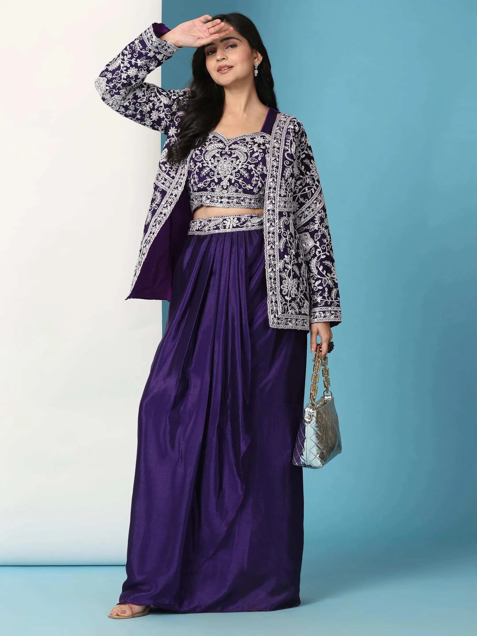 Trendy Party Wear Koti and Sarara