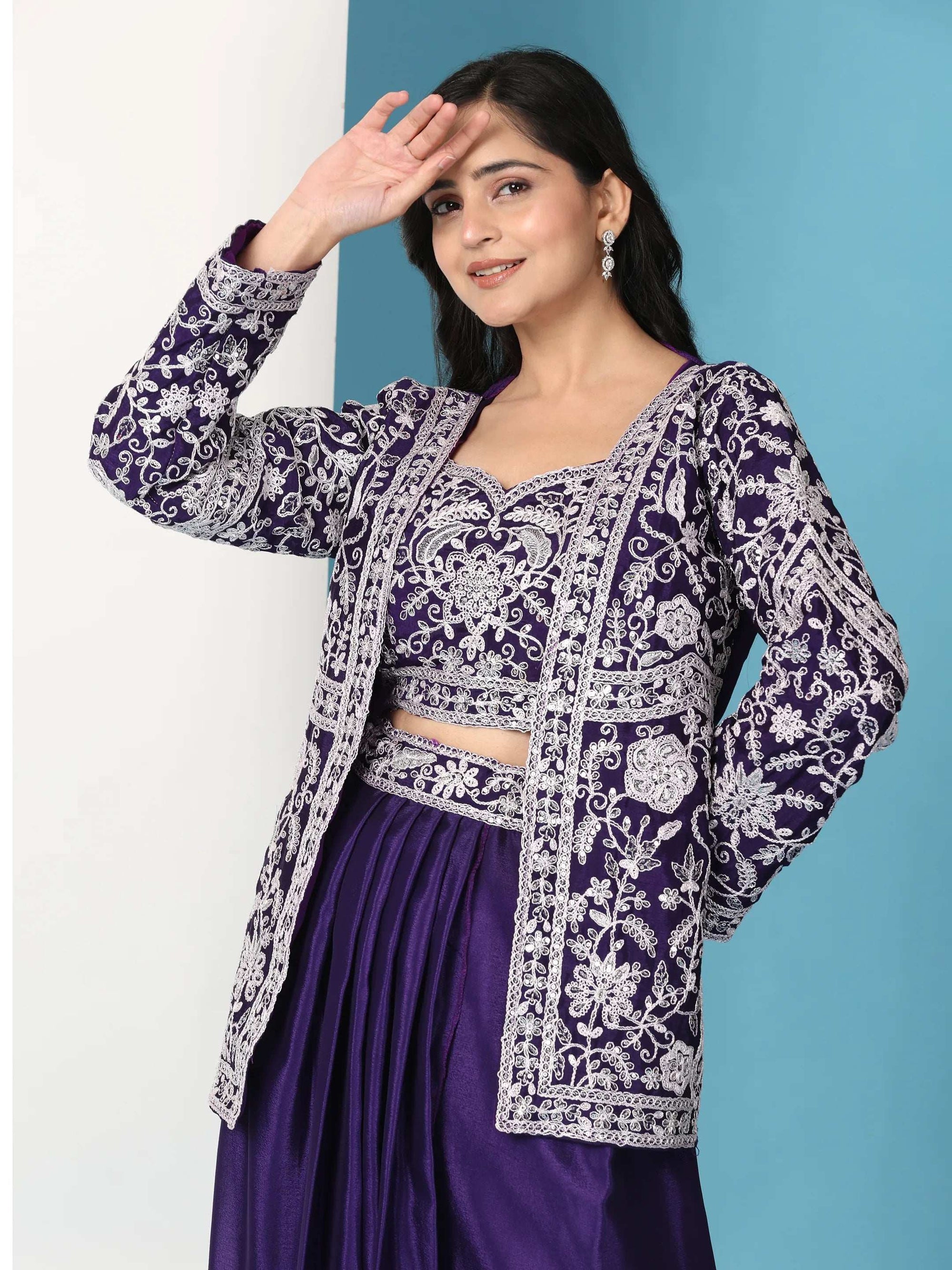 Trendy Party Wear Koti and Sarara